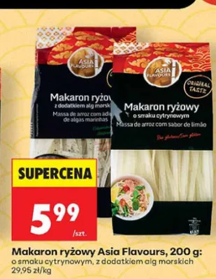 Makaron ryżowy o smaku cytrynowym Asia Flavours promocja w Biedronka