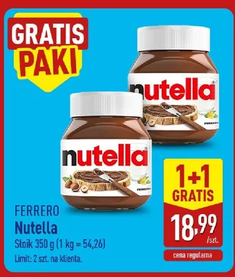 Krem do smarowania Nutella promocja w Aldi