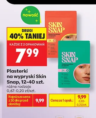 Plasterki na wypryski hydrokoloidowe Skin Snap promocja w Biedronka