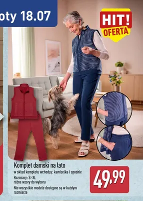 Komplet damski na lato promocja w Aldi