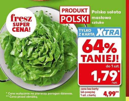 Sałata masłowa polska promocja w Kaufland