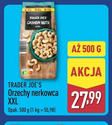 Orzechy nerkowca XXL Trader Joe's promocja w Aldi
