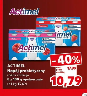 Napój probiotyczny truskawkowy 8-pak Actimel promocja w Kaufland