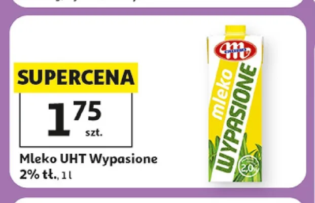 Mleko UHT Wypasione 2% tł. promocja w Auchan