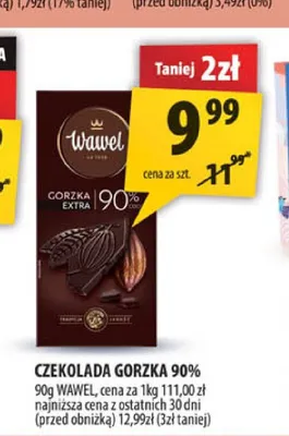 Czekolada Gorzka 90% Wawel promocja w Arhelan