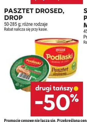 Pasztet Drosed, Drop promocja w Stokrotka