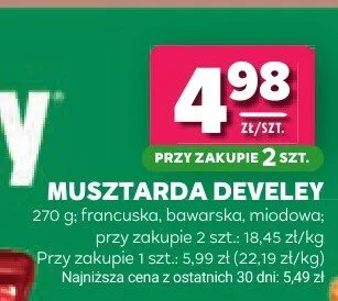 Musztarda bawarska Develey promocja w Stokrotka