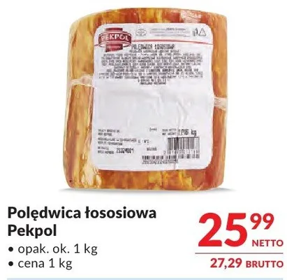 Polędwica łososiowa Pekpol promocja w Makro