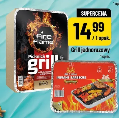 Grill jednorazowy Fire & Flame promocja w POLOmarket