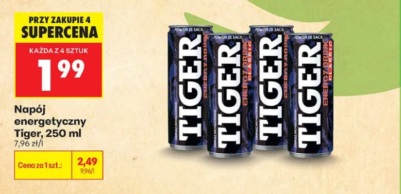 Napój energetyczny Tiger Classic promocja w Biedronka