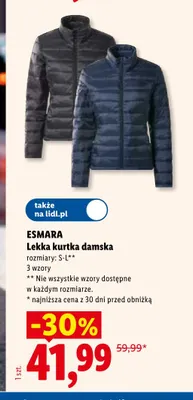 Kurtka damska Esmara promocja w Lidl