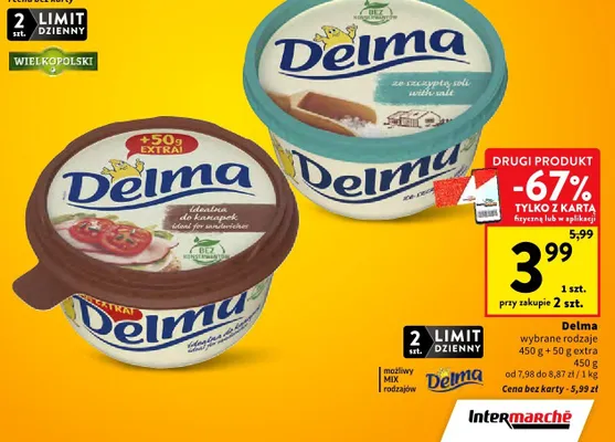 Margaryna wybrane rodzaje promocja w Intermarche