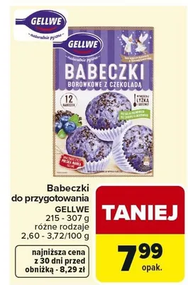 Babeczki do przygotowania Gellwe 215-307g różne rodzaje promocja w Carrefour
