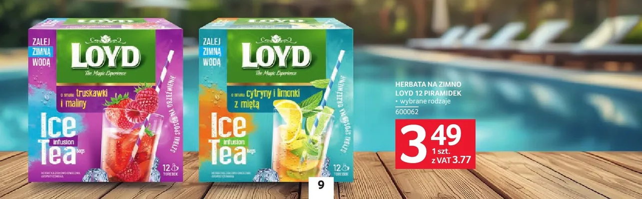 Herbata na zimno Loyd cytryny i limonki z miętą promocja w Selgros