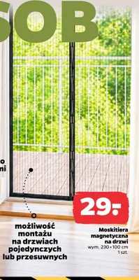 Moskitiera magnetyczna na drzwi wym. 230x100cm promocja w Netto