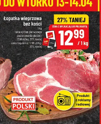 Łopatka wieprzowa bez kości promocja w POLOmarket