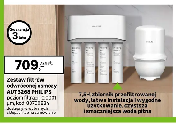 Zestaw filtrów odwróconej osmozy Philips AUT3268 promocja w Leroy Merlin