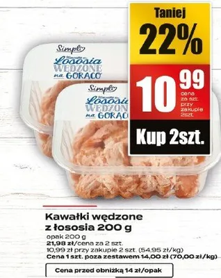 Kawałki wędzone z łososia 200g promocja w Supeco