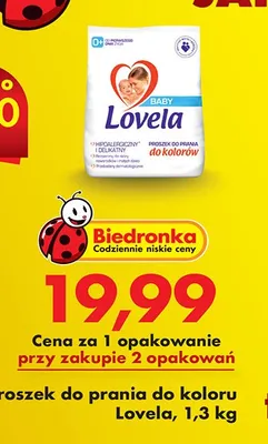 Proszek do prania do koloru Lovela Baby 1,3 kg promocja w Biedronka