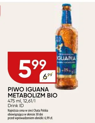 Piwo Iguana Metabolizm Bio promocja w Chata Polska