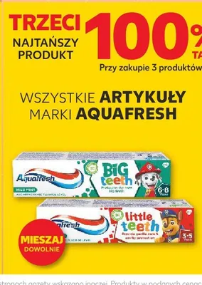 Pasta do zębów Aquafresh Little Teeth promocja w Kaufland