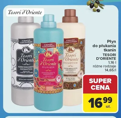 Płyn do płukania tkanin Tesori d'Oriente Ayurveda promocja w Carrefour