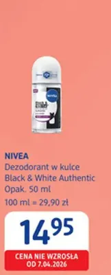 Dezodorant w kulce Black & White Authentic Nivea promocja w Drogerie DM