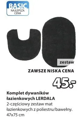Komplet dywaników łazienkowych LERDALA promocja w Jysk