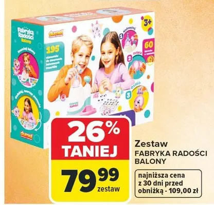 Zestaw FABRYKA RADOŚCI BALONY DUMEL promocja w Carrefour