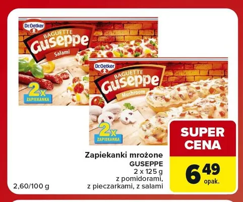 Zapiekanki mrożone Guseppe z pomidorami 2-pak promocja w Carrefour Market