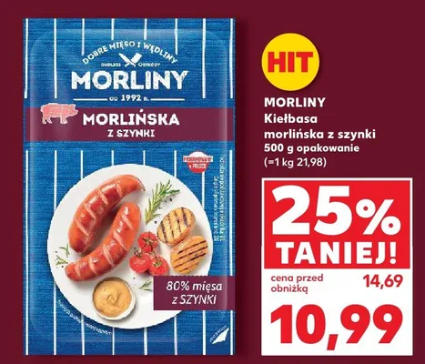 Kiełbasa morlińska z szynki promocja w Kaufland