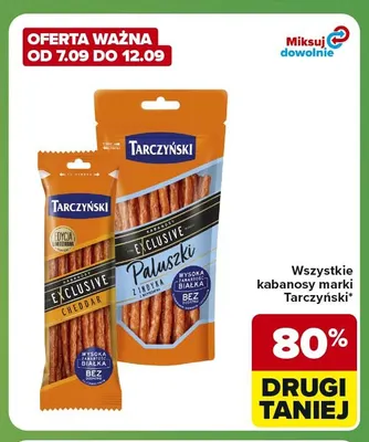 Kabanosy Exclusive Paluszki z indyka Tarczyński promocja w Carrefour Express
