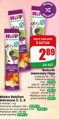 Batonik owocowy Hipp promocja w Dino