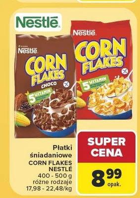 Płatki śniadaniowe Corn Flakes Nestlé promocja w Carrefour
