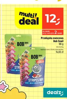 Przekąska owocowa Bob Snail Stripes Mix promocja w Dealz