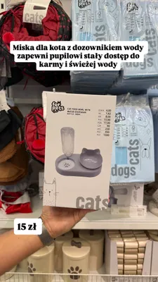 Miska dla kota z dozownikiem wody For Pets promocja w Pepco