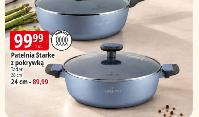 Patelnia Starke z pokrywką 28 cm promocja w Leclerc