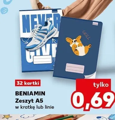 Zeszyt A5 Beniamin 32 kartki w kratkę promocja w Kaufland