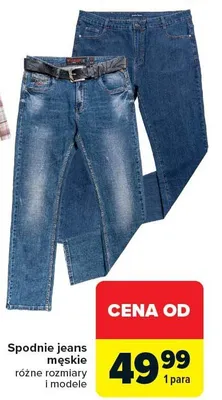 Spodnie jeans męskie różne rozmiary i modele promocja w Carrefour