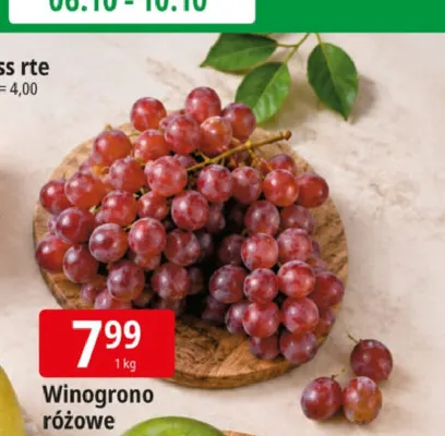 Winogrona różowe promocja w Leclerc