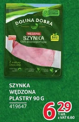 Szynka wędzona plastry Dolina Dobra promocja w Selgros