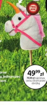 Hobby horse dziecięcy jednorożec z dźwiękiem promocja w Empik