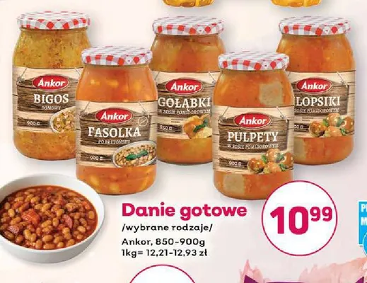 Danie gotowe Ankor promocja w Bliski