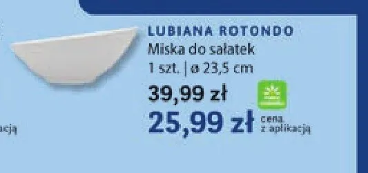 Miska do sałatek 23,5 cm Lubiana Rotondo promocja w Stokrotka