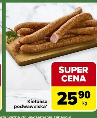 Kiełbasa podwawelska promocja w Carrefour Express