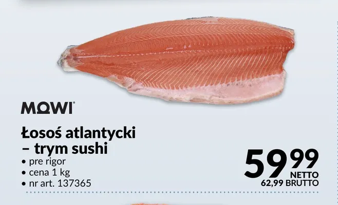 Łosoś atlantycki trym sushi Mowi promocja w Makro