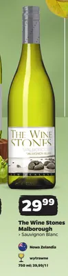 Wino białe wytrawne The Wine Stones Malborough Sauvignon Blanc promocja w Netto