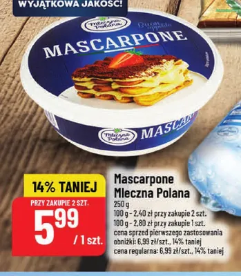 Mascarpone Mleczna Polana promocja w POLOmarket