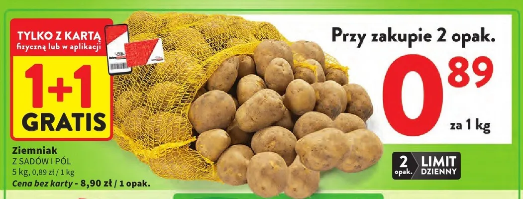 Ziemniak z sadów i pól promocja w Intermarche