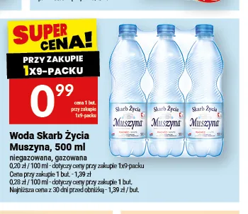 Woda gazowana Skarb Życia Muszyna promocja w Twój Market